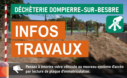 Déchèterie de Dompierre-sur-Besbre fermée dès le 23/02/2026